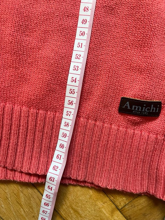 Jersey Amichi cuello alto cremallera rosa
