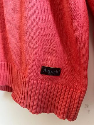 Jersey Amichi cuello alto cremallera rosa