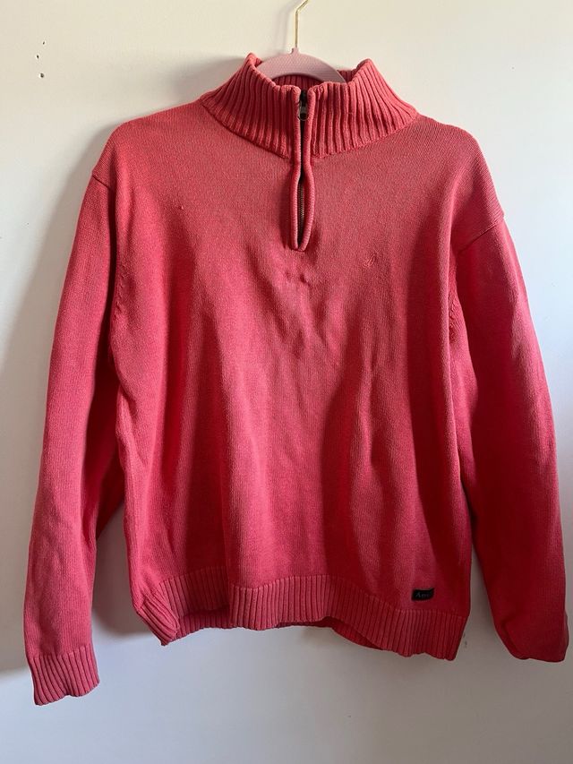 Jersey Amichi cuello alto cremallera rosa