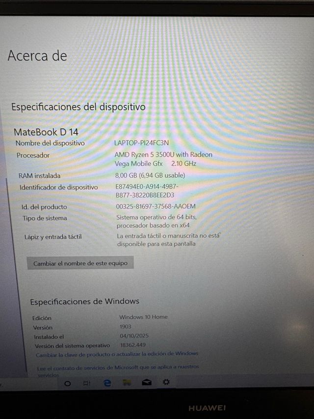 Portátil Huawei Gris/Plateado