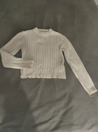 Jersey blanco de canalé