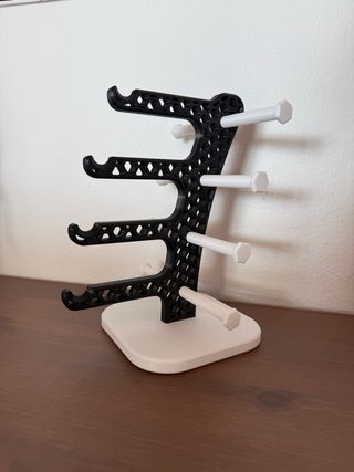 Estante para gafas de sol negro y blanco