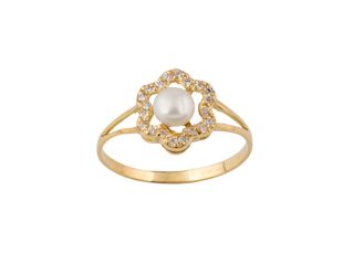 anillo oro 18k con piedra con circonita