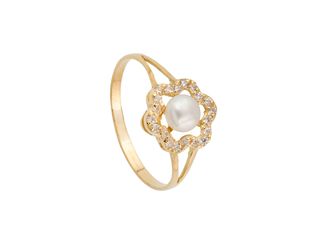 anillo oro 18k con piedra con circonita
