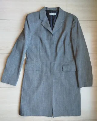 Traje Mango Gris Chaqueta y Pantalón. T 42-44