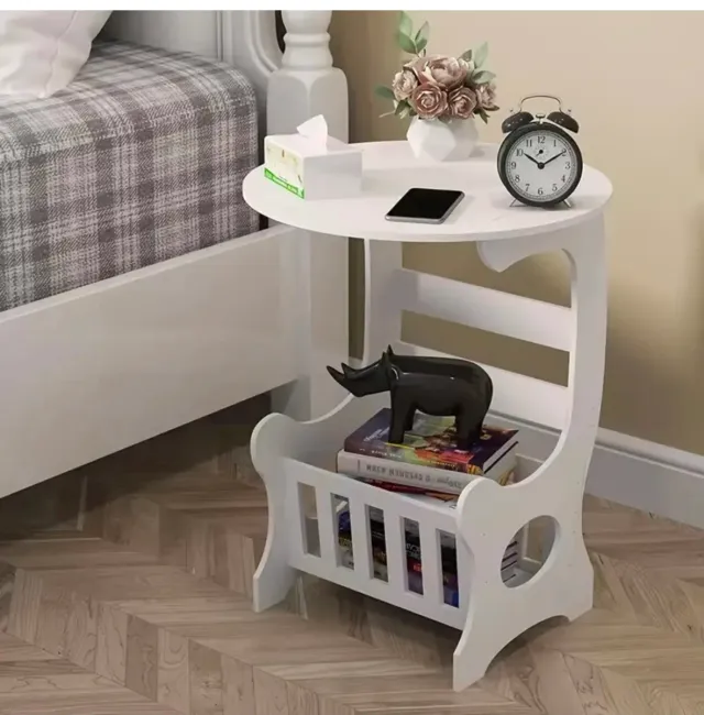 Comodino bianco multifunzione