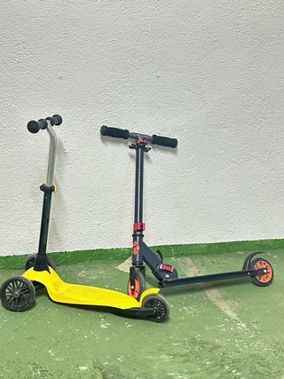 Patinete infantil amarillo y negro