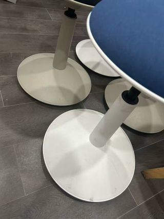 Taburete Ikea Azul y Blanco
