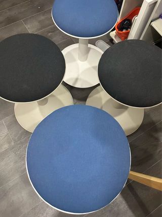 Taburete Ikea Azul y Blanco