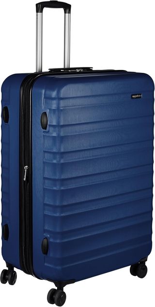 Maleta Amazon Basics Rígida Giratoria Azul