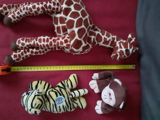Peluche Giraffa, Tigre e Scimmia