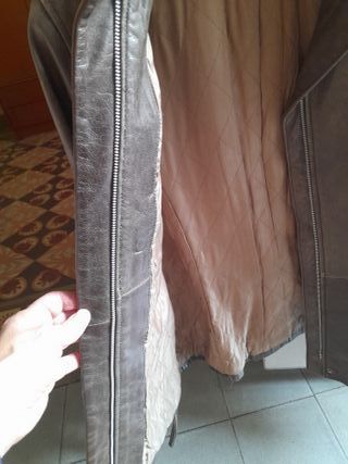 Chaqueta de cuero GERRY WEBER vintage plateada Tal