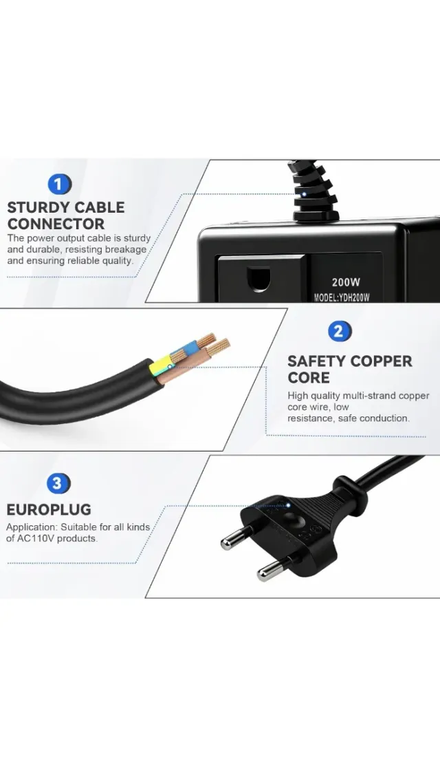 Convertidor Voltaje 220V a 110V 200W