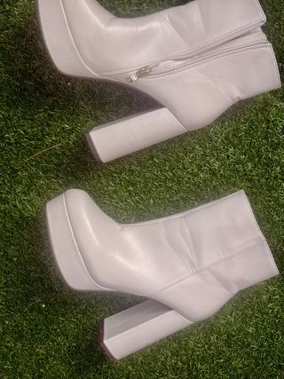 Botas Marypaz blancas plataforma tacón