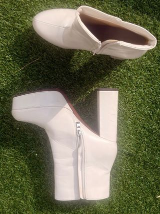 Botas Marypaz blancas plataforma tacón