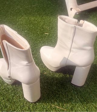 Botas Marypaz blancas plataforma tacón
