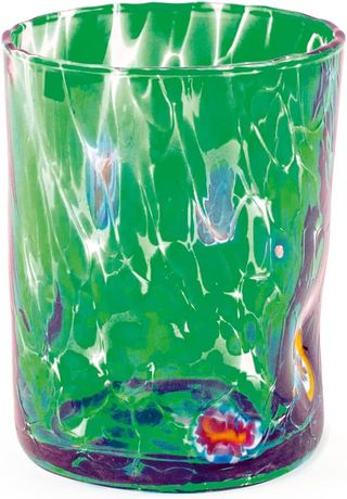 Bicchieri in vetro veneziano multicolore