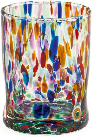 Bicchieri in vetro veneziano multicolore