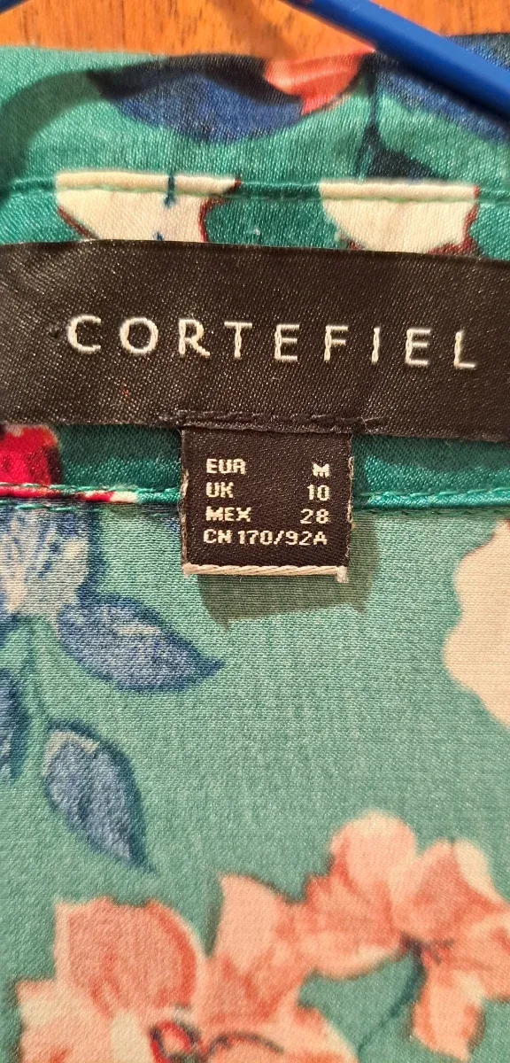 Vestido estampado verde con cinto talla Eur :M