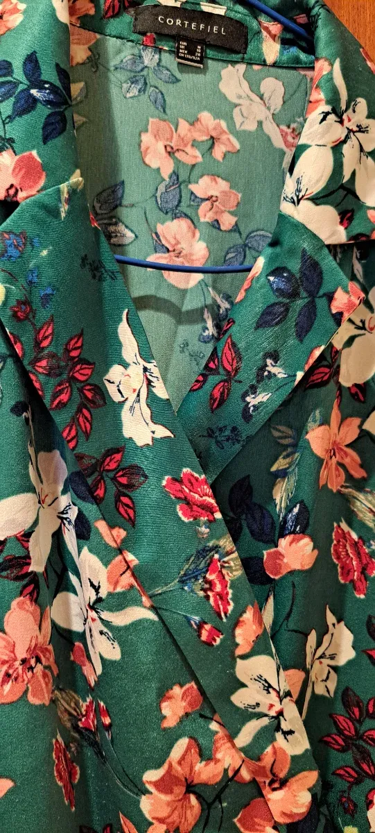 Vestido estampado verde con cinto talla Eur :M