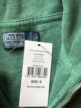 Jersey Ralph Lauren 1/4 cremallera verde