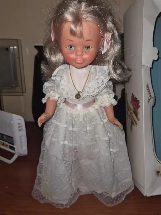 Nancy Primera Comunión Vestido Blanco anos70