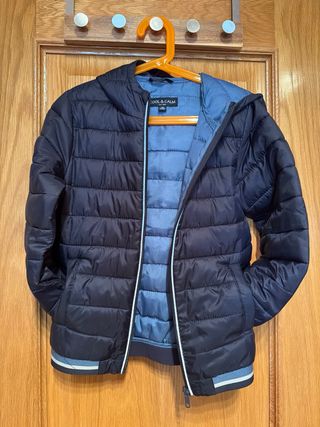 Abrigo acolchado ligero niño azul
