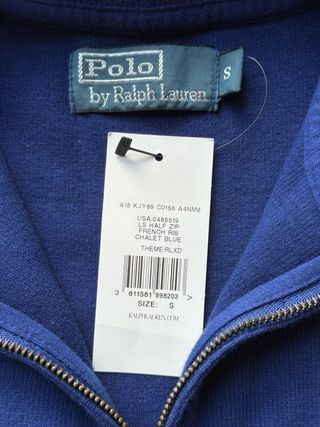 Jersey Ralph Lauren cremallera 1/4 azul