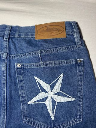 Pantalón Vaquero Corteiz Azul Hombre