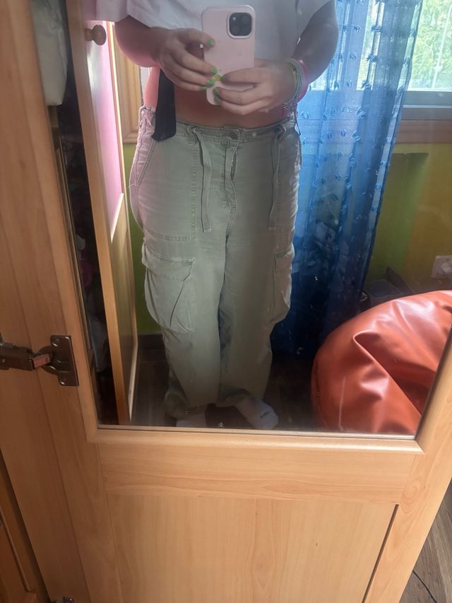 Pantalones cargo verdes