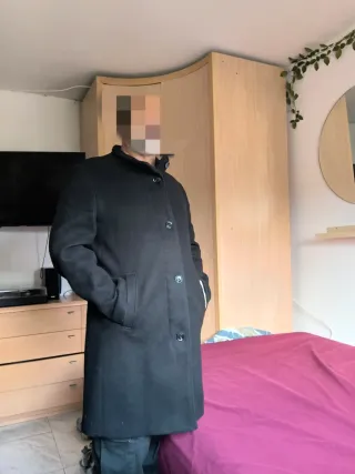 Chaqueta Parka Zara Hombre Negra