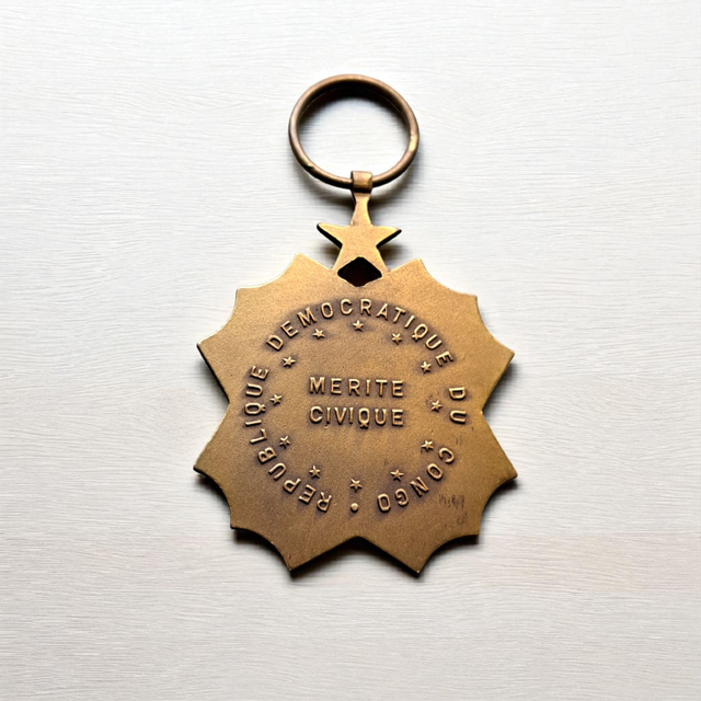 RARA Medalla al Mérito Cívico Original Congo Belga