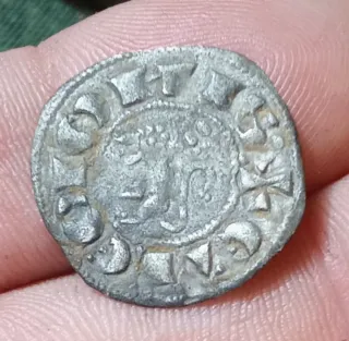 Moneda de plata medieval antigua