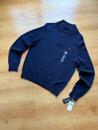 Jersey Ralph Lauren Botones Azul Marino