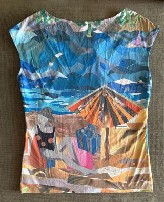 Camiseta Guitare Talla S Estampado Tropical