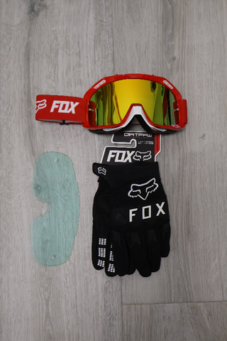 Pack FOX: Gafas + Guantes + Lente Extra 187