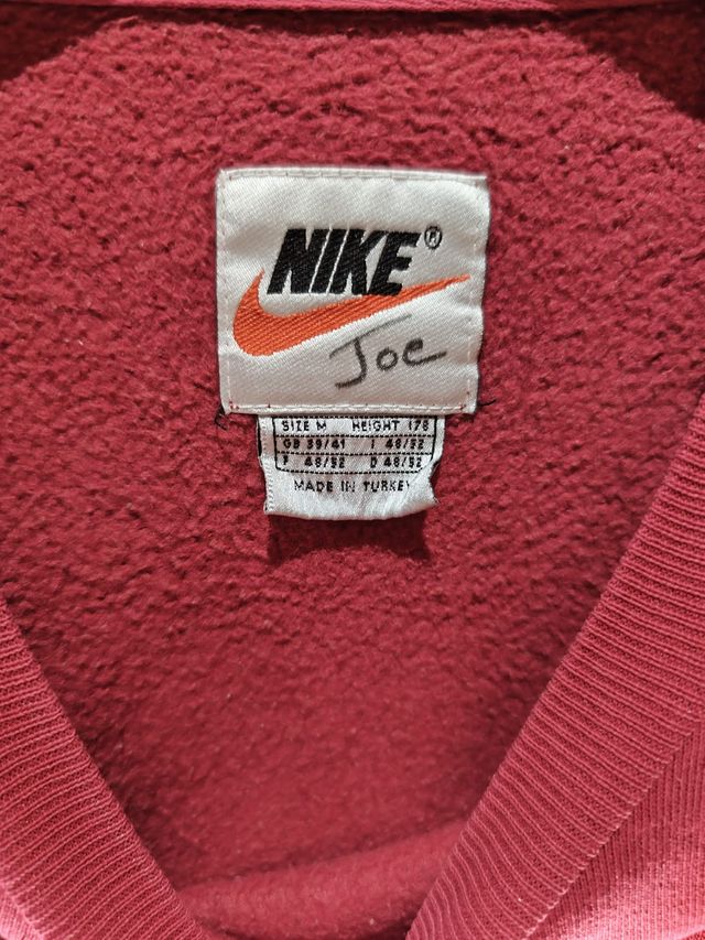 Sudadera Nike rework burdeos y gris