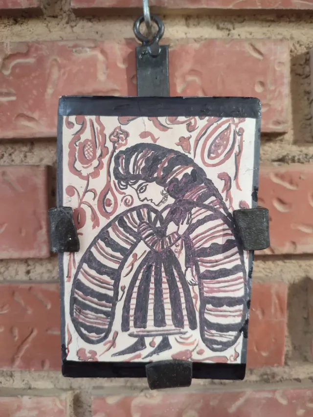 Azulejo antiguo decorado