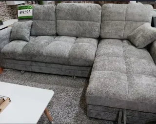 Sofá Cama Chaise Longue Gris