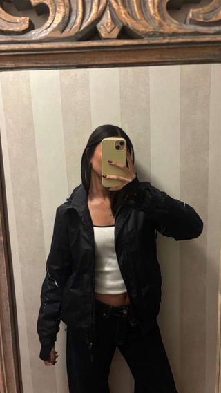 Anorak mujer negro con capucha waterproof