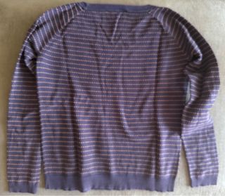 Jersey de algodón azul y beige