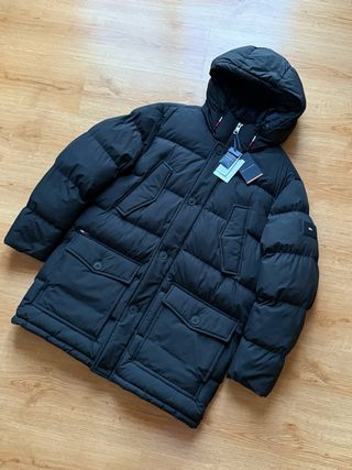 Abrigo Parka Tommy Hilfiger Talla XL Negro