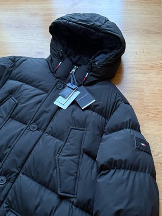 Abrigo Parka Tommy Hilfiger Talla XL Negro