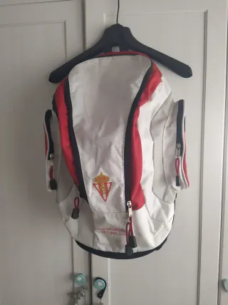 Mochila Sporting Gijón Roja y Blanca