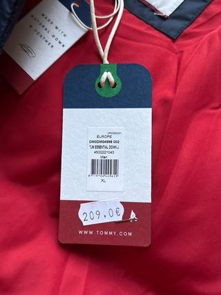 Chaqueta Puffer Tommy Hilfiger Azul Talla XL