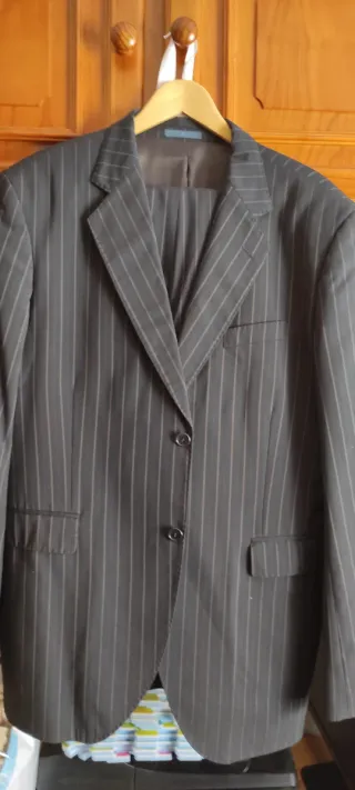 Traje de chaqueta 2 piezas rayas diplomáticas
