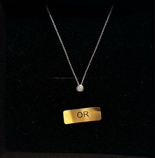 Collar oro blanco y diamante