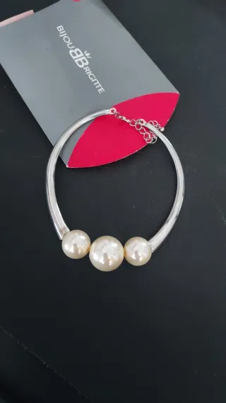 Collar plata y perlas Bijou Brigitte