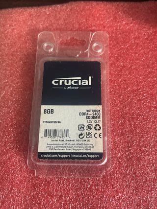 Memoria RAM Crucial 8GB DDR4 SODIMM 2400MHz