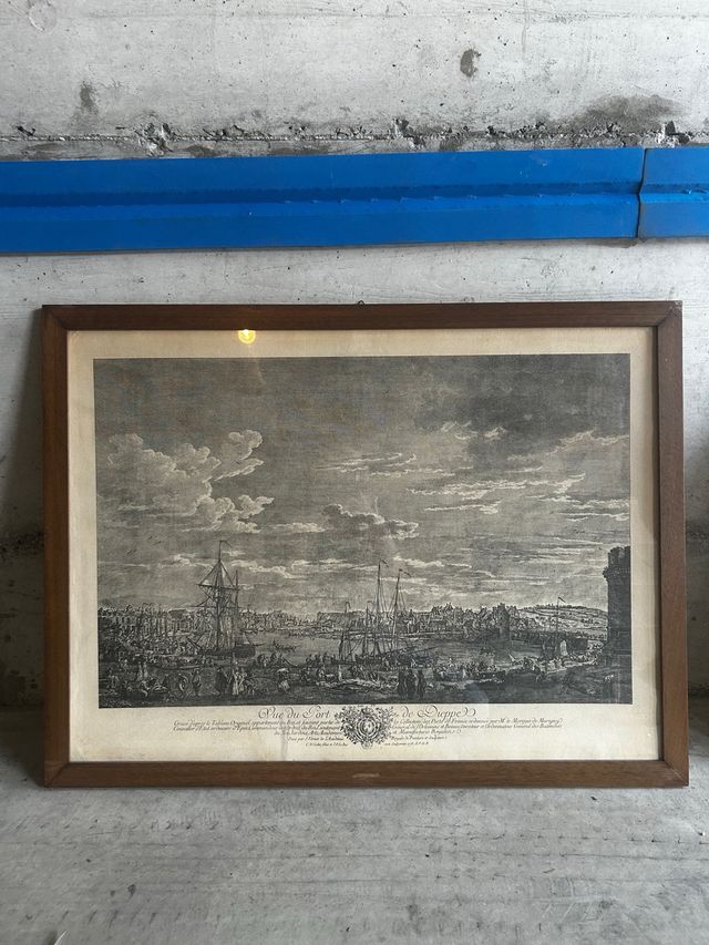 Quadro antico vista del porto